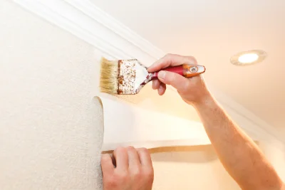 Pose de papier peint à Montain — revêtements muraux et toiles de verre